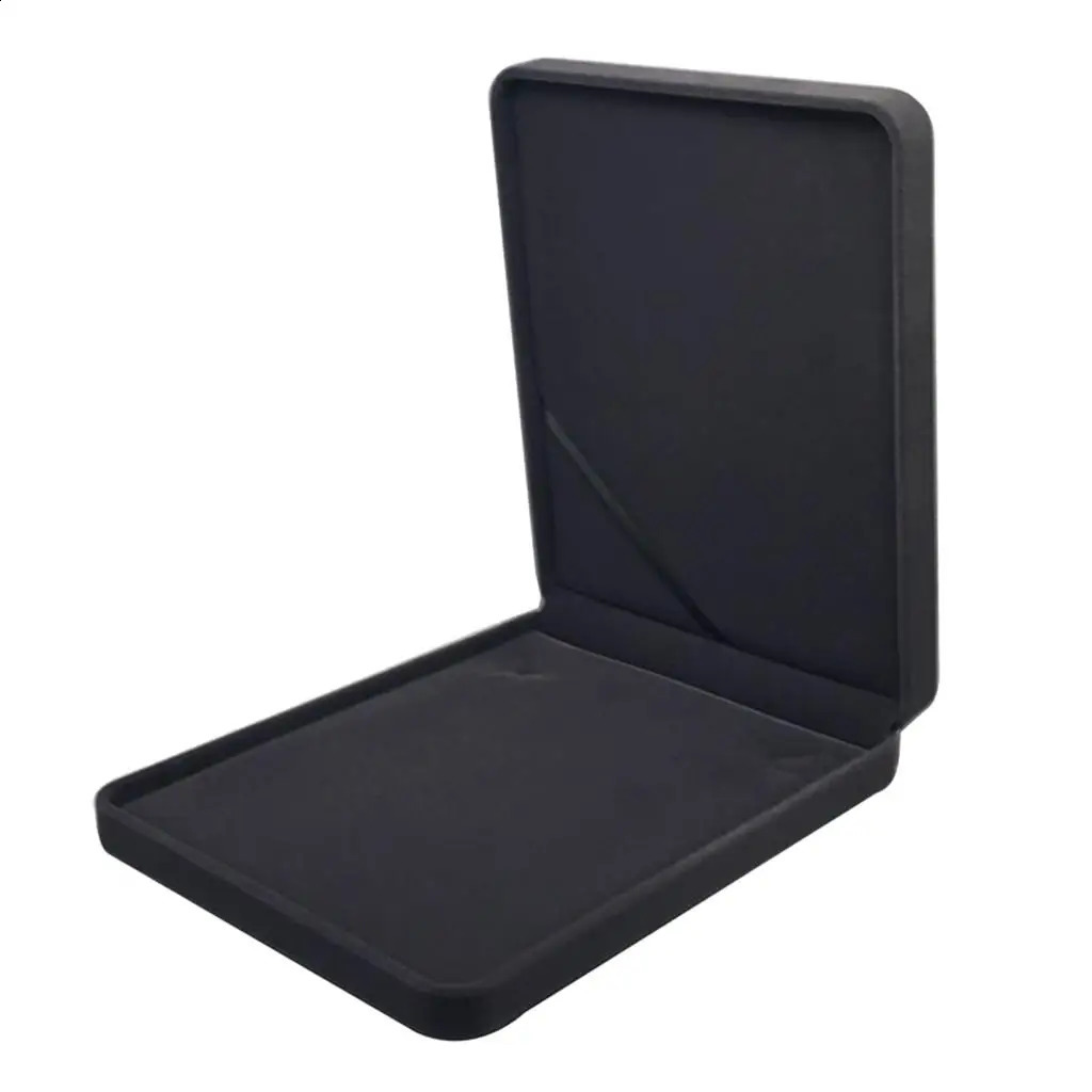 Soft Velvet Necklace Pendant Box Case With Lid Storage Jewelry Organizer Trinket Display Holder Large Earrings Storage Gift Box 250424