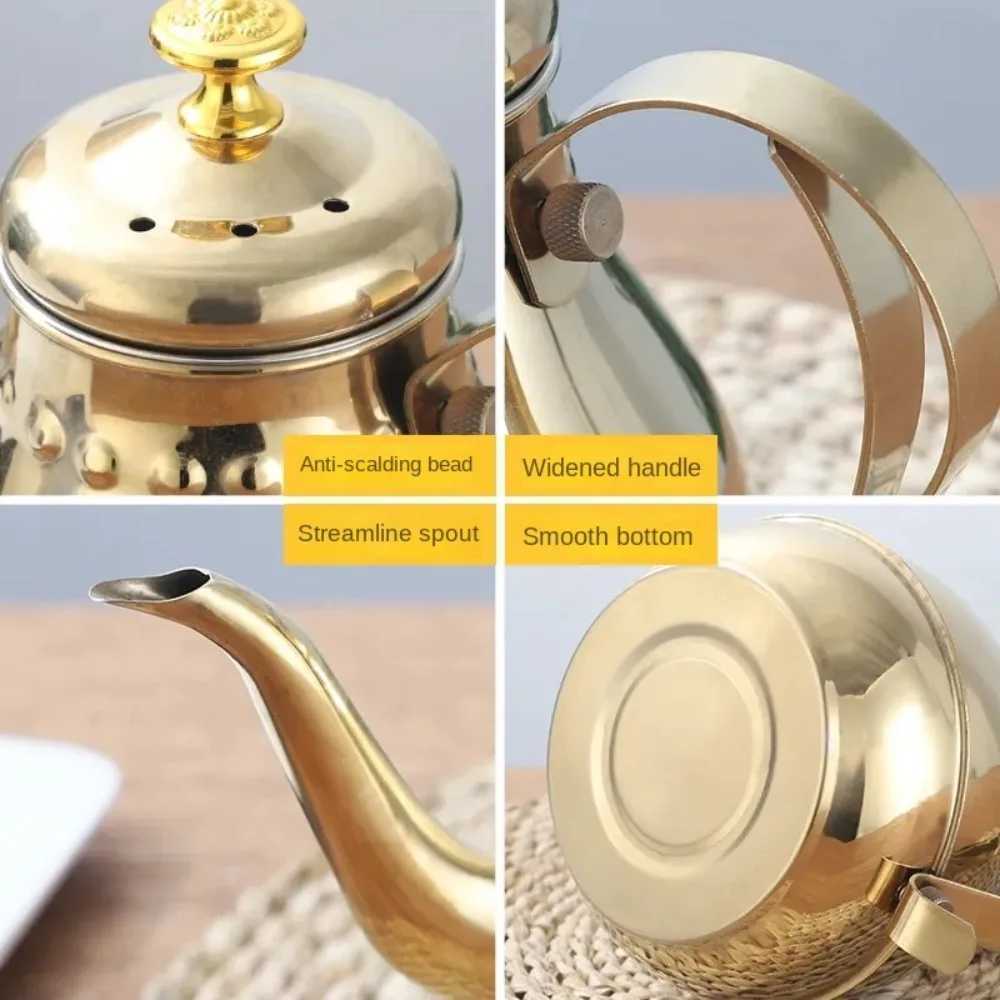 Stainless Steel Water Kettles With Infuser Filter Water Container Long Mouth Pot Green Oolong Tea Jug 18L/12L Coffee Kettle C251125