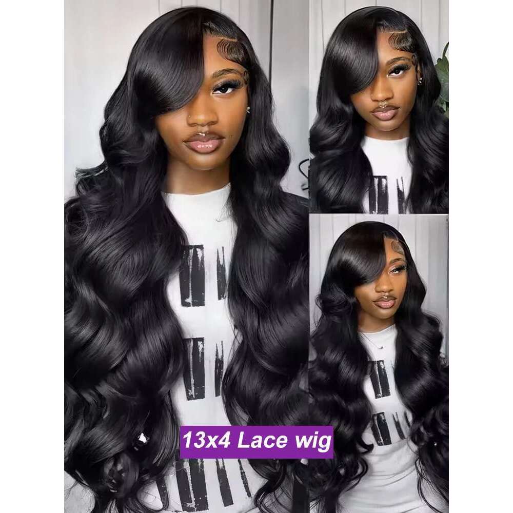 250 Density Body Transparent 13X6 13X4 Hd Frontal Human Hair Wigs Glueless 30 40 Inch Water Wave Lace Front Wig