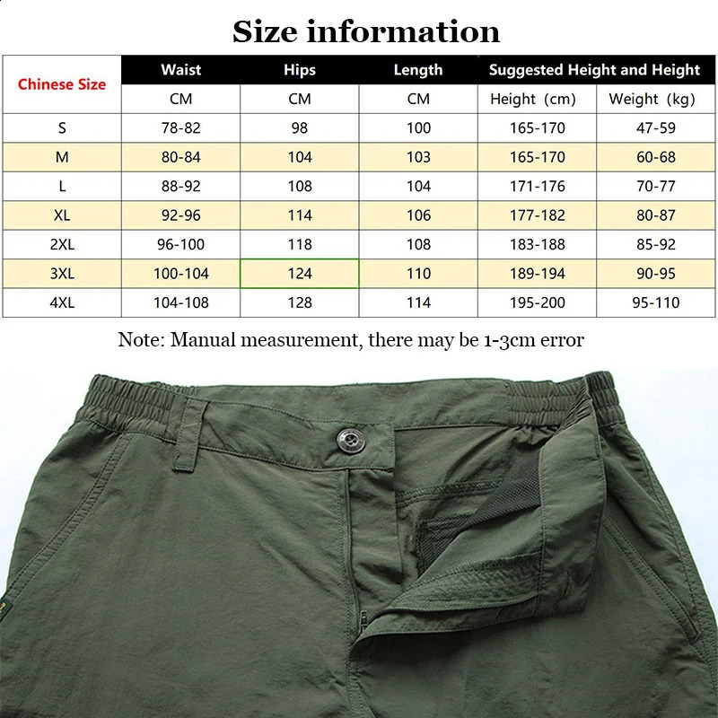 Mens summer tactical cargo pants lightweight casual waterproof Trousers casual pants wear-resistant multi pocket outdoor hiking 250422