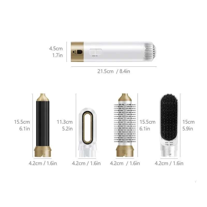 Professional 5 in 1 Dryer Curling Iron Dryers Hair Curler Airwarp Set Straightening Hot Air Brush Negative Ions