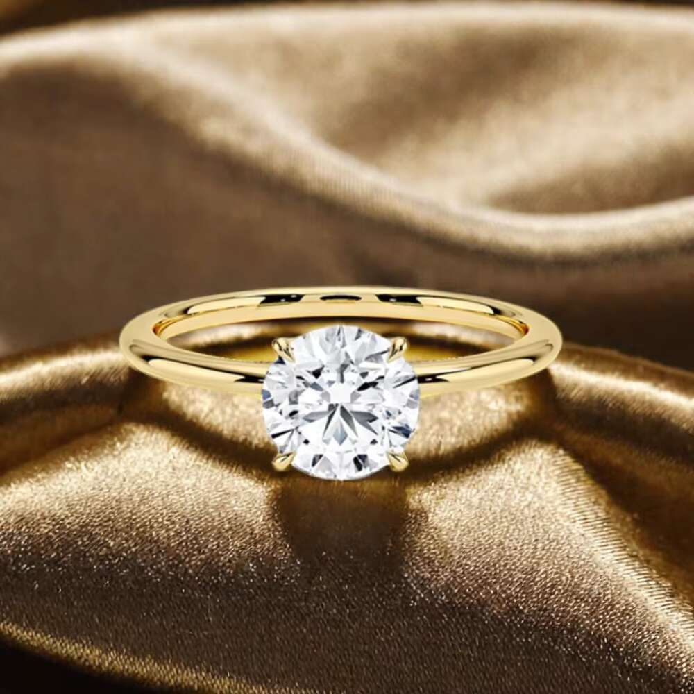 Customize Fashion Jewelry Moissanite Diamond Wedding Rings 18K Plating Gold Sterling Silver Casual Rings for Ladies Jewellery