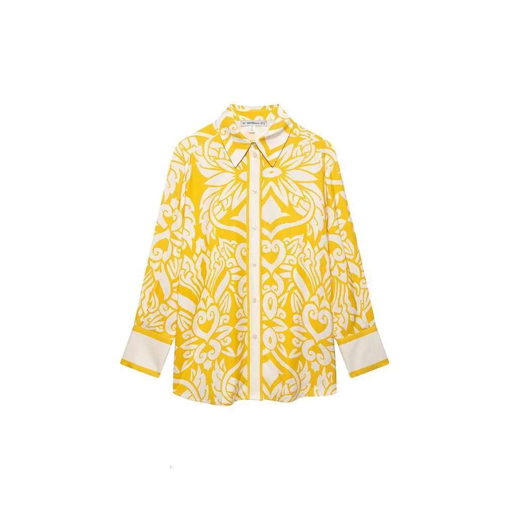 Women Summer 2-Pieces Sets 2025 Vintage Print Loose Shirts Tops And Trousers Female Elegant Street Two Suits Clothing