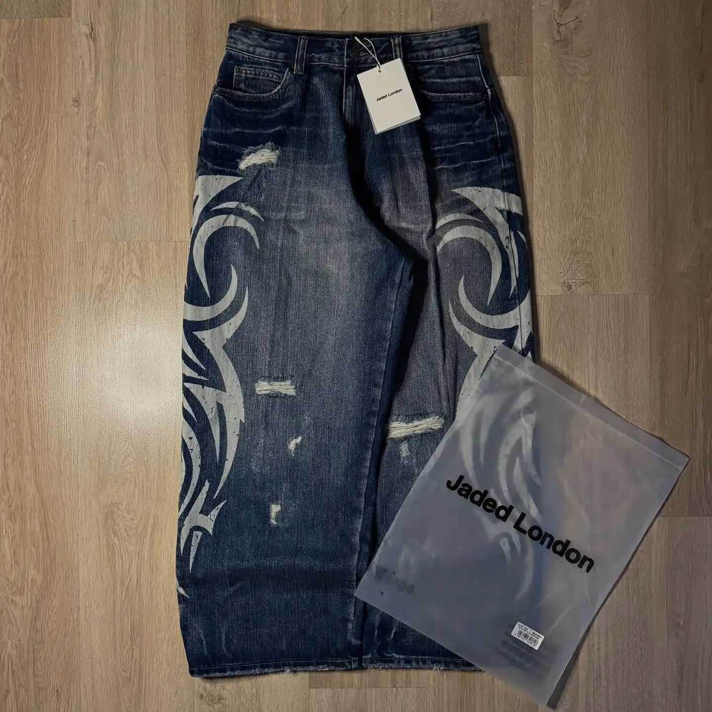 Fashion Y2K Pink Baggy Jeans Vintage Printing Pattern Washed Ripped Jeans Hip Hop Streetwear Harajuku Men Women Casual Wide Leg Jeans Y251124