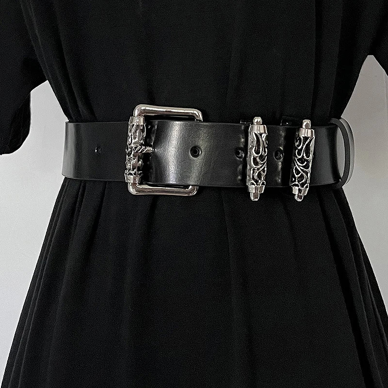 Womens runway fashion retro leather Cummerbundles womens dress tight corset belt decoration wide belt TB100 250423