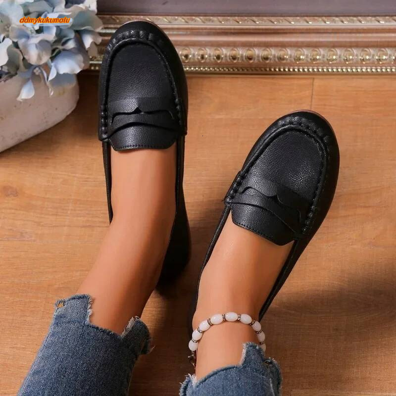 Ballet Stretch Knitted Loafers Women Shallow Flats Slip On Moccasin Single Cozy Work Shoes ddmykukumalu