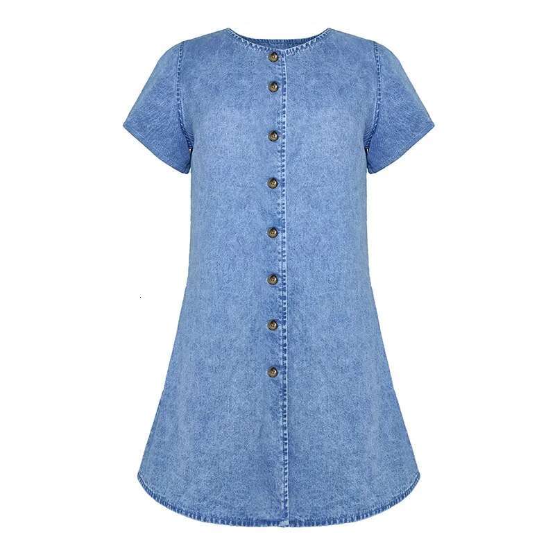 Dongdumaoyi New Style Denim Summer Women S Loose Fit Shirt Dress C