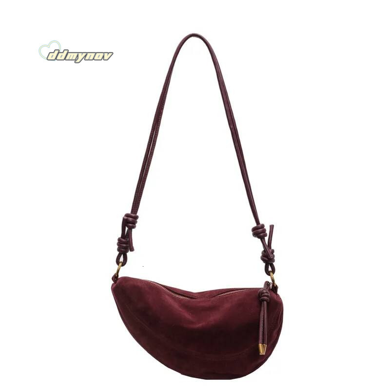Faux Super Popular Niche Suede Shoulder Bag for Women 2025 Hot Sale Single Crossbody Underarm Dumpling Sweet Bags ddmynov