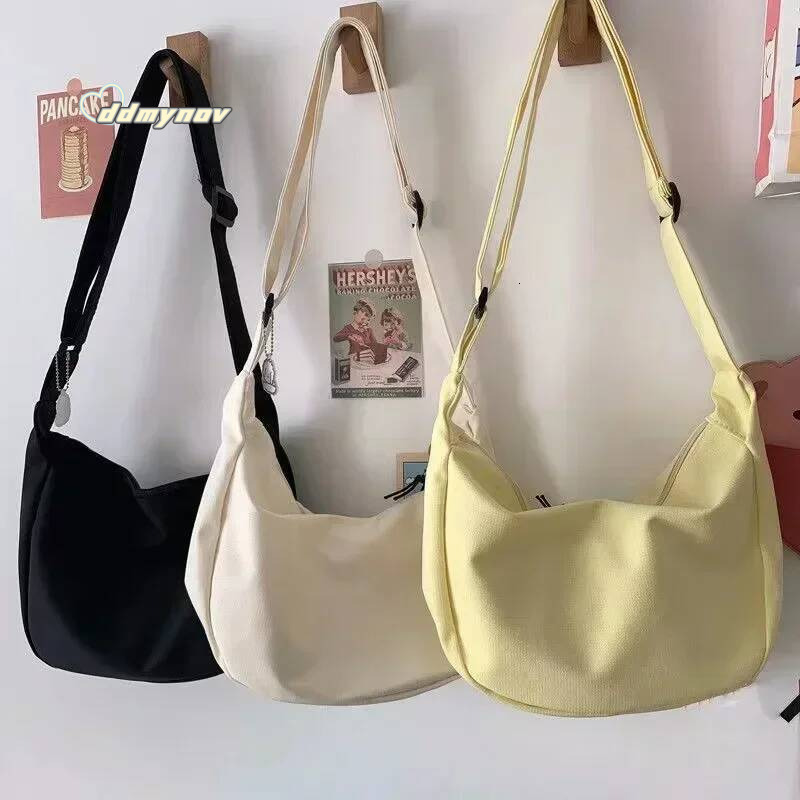 Shoulder Solid Haruku All-match Simple Multifunction Handbags Large Capacity Crossbody Bags for Women Teens Purse ddmynov