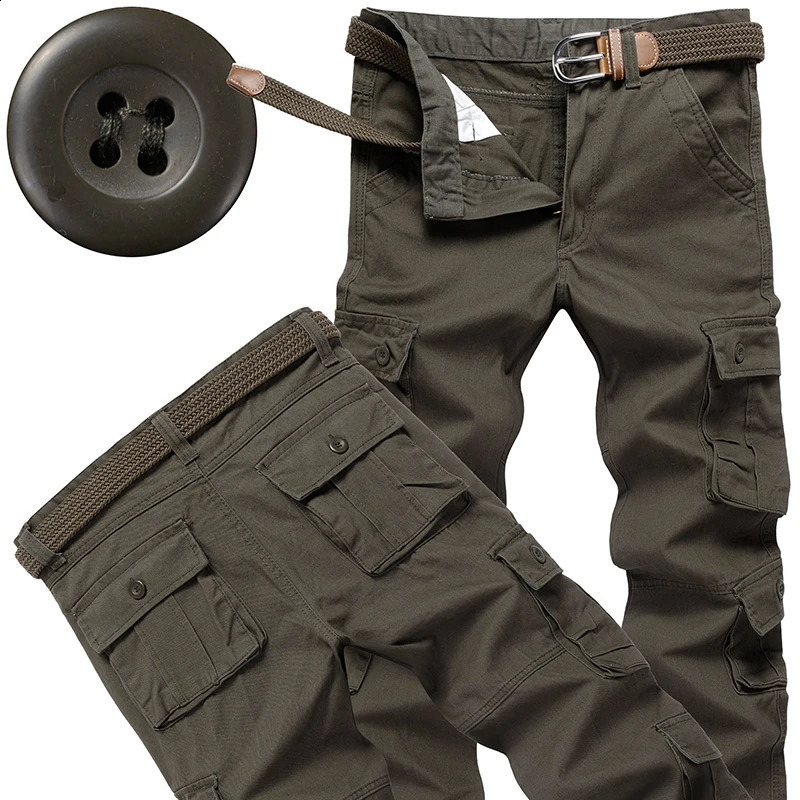 Mens tactical pants casual cargo pants outdoor sports workwear high-quality jogging pants hiking pants Korean sports pants 250422