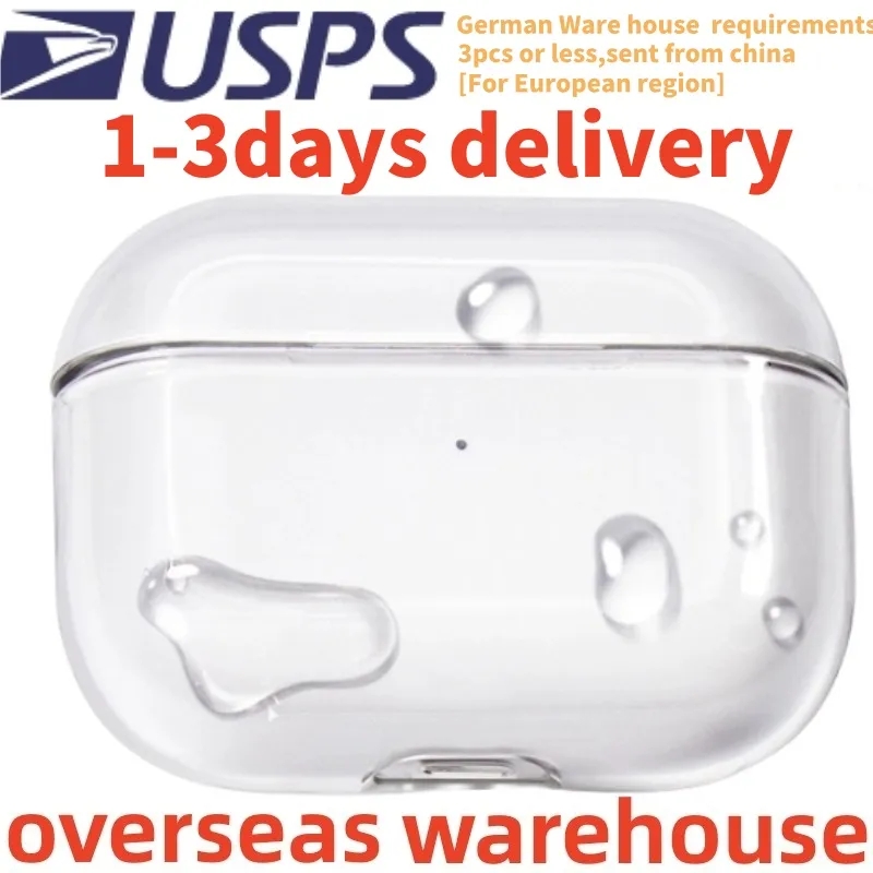 USA Germany Stock For Apple AirPods 4 pro 2 3rd Airpodspro Max Solid Silicone Cute Protective Headphone Cover Apple Wireless Charging Box Shockproof Case