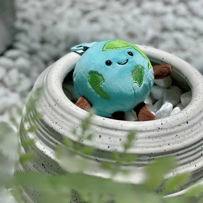Cute Cartoon Earth Plush Toy Stuffed Earth Keychain Pendant 10cm Small Size Earth Soft Doll Backpack Key DecorXJ251125