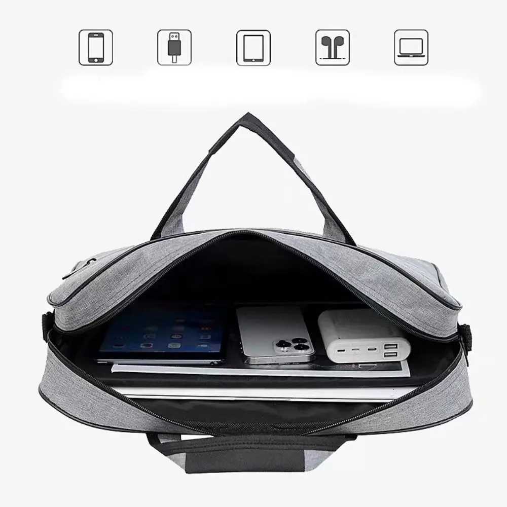 New 14 Inch Laptop Bag Nylon Portable Computer Handbags with Zipper Business Laptop Shoulder HandbagT251125
