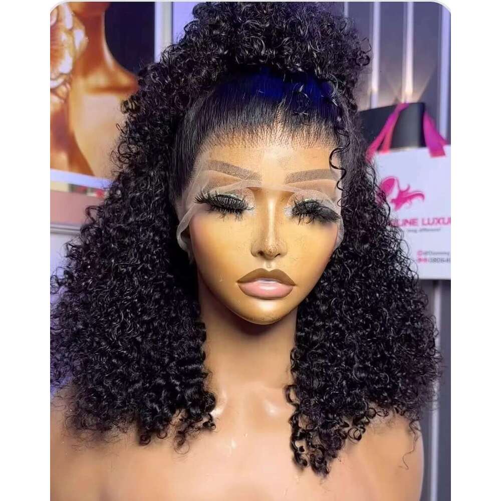 Short Bob 13X6 Frontal Wigs Glueless Afro Curly 13X4 HD Lace Front Human Hair Brazilian 5X5 Closure Wig