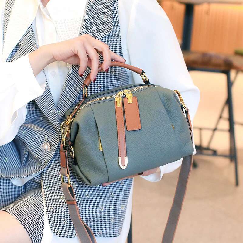Hifashion Cowhide Genuine Leather Pillow Small Shoulder Crossbody For Women 2025 Trend Designer Tote Ladies Handbags 2 Straps