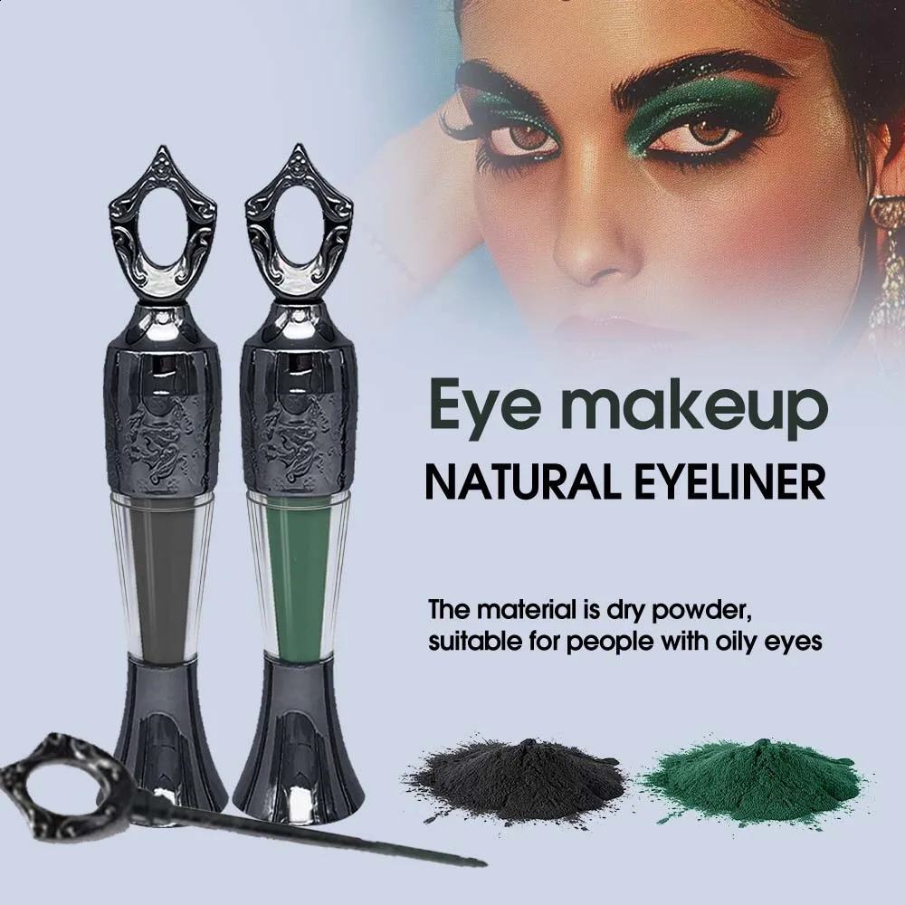Black black green Cole eyeliner waterproof durable natural smooth eye shadow stain free makeup products 250418