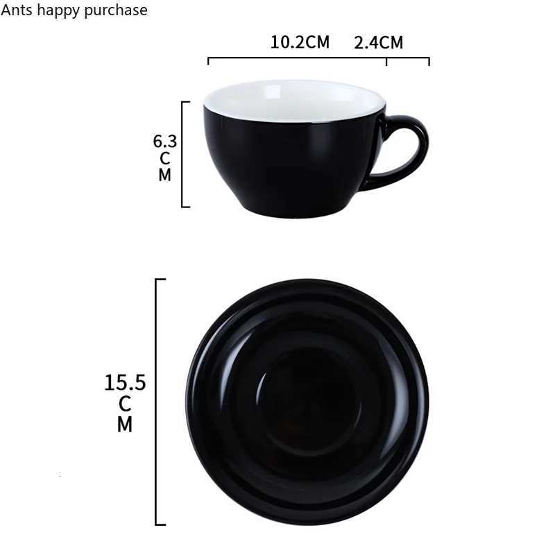 250ml Coffee Cup and Saucer Solid Color Ceramic Mug Milk Tea Cups Afternoon Tea Cup Milk Mugs Water Cups Tea Mug Coffee Mugs Y251125