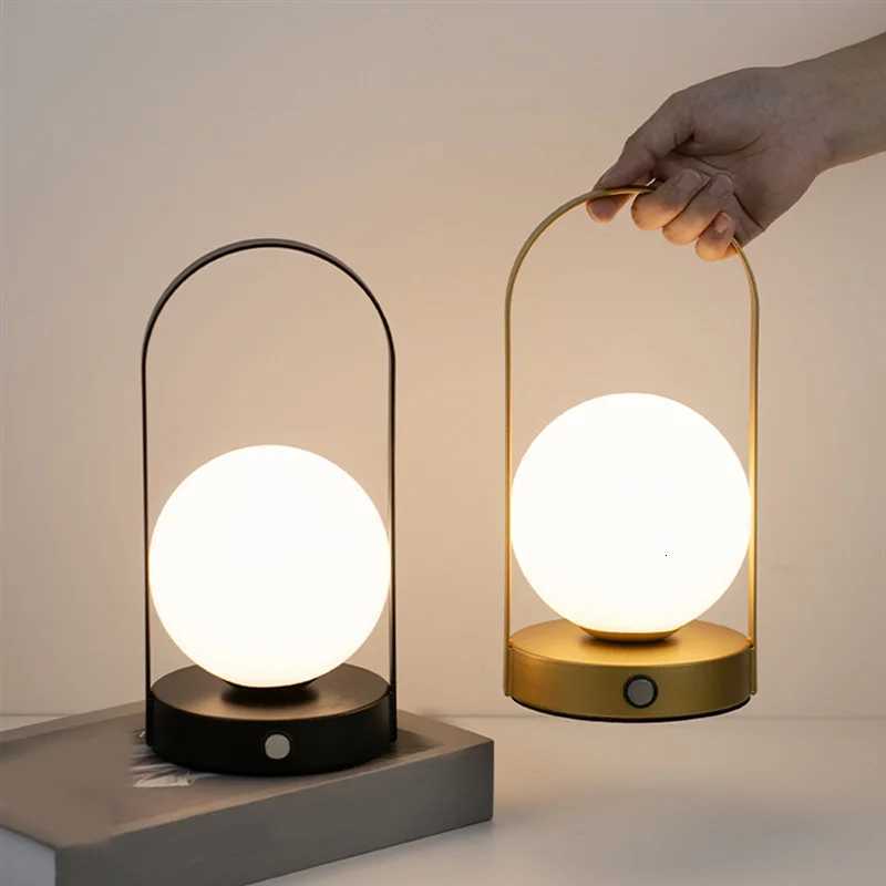 110-240v Metal Table Lamp Portable Outdoor USB Rechargeable Dimmable Wireless Table Lamp for Bedroom Hotel Bar Bedside LightM251125