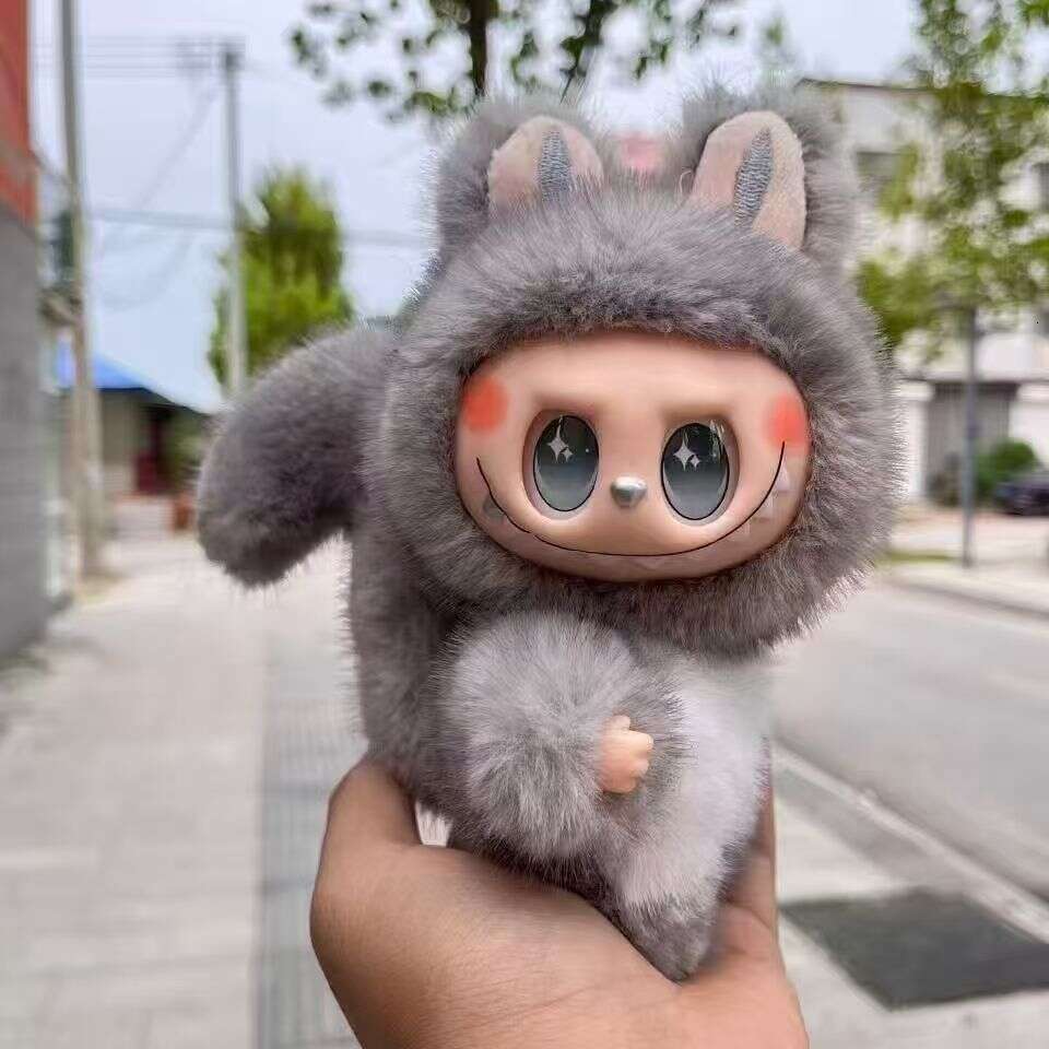 Labubu Plush Little Squirrel Reborn Naked Plushie Keychain Cartoon Vinyl Doll Machine Wholesale Trendy Toy