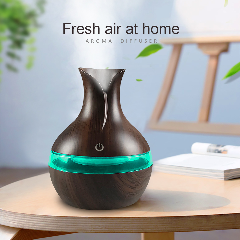 New 300ml Aromatherapy Humidifier Oil Diffuser 2 in 1 USB Design, Ultra Quiet, Perfect for Bedroom, Office (2 Oils Included)