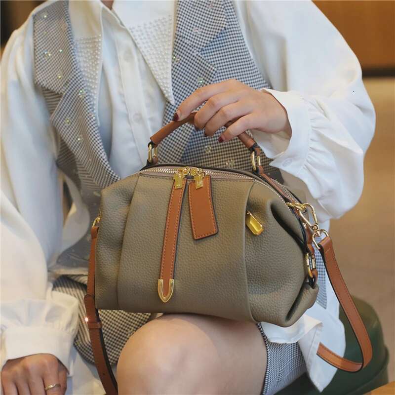 Hifashion Cowhide Genuine Leather Pillow Small Shoulder Crossbody For Women 2025 Trend Designer Tote Ladies Handbags 2 Straps