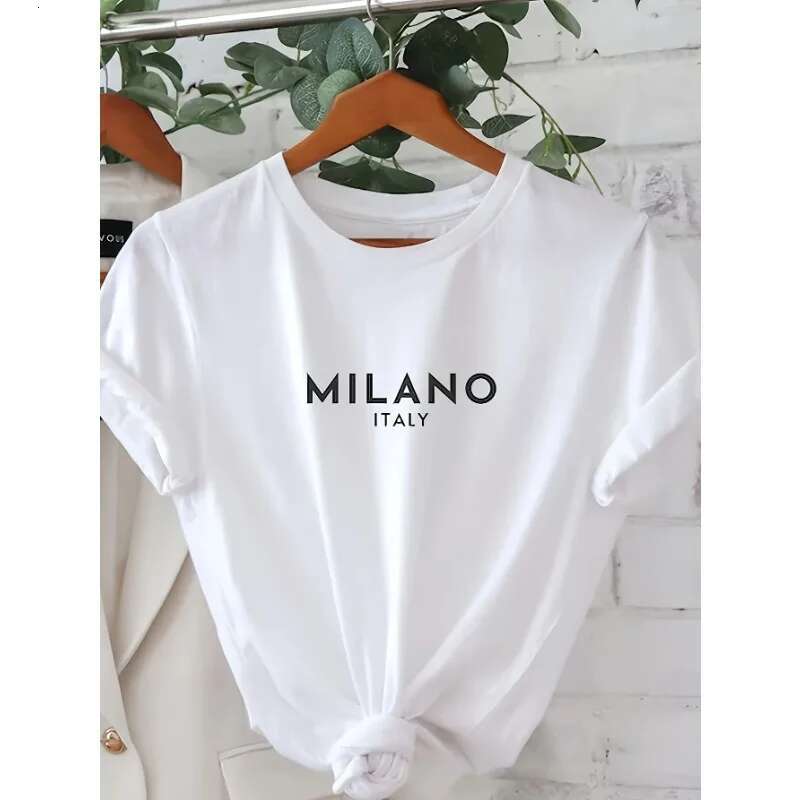 Letter Print Round Neck Summer Casual Women's Valentine's Day Fashion Plus Size Hip Hop T-Shirt