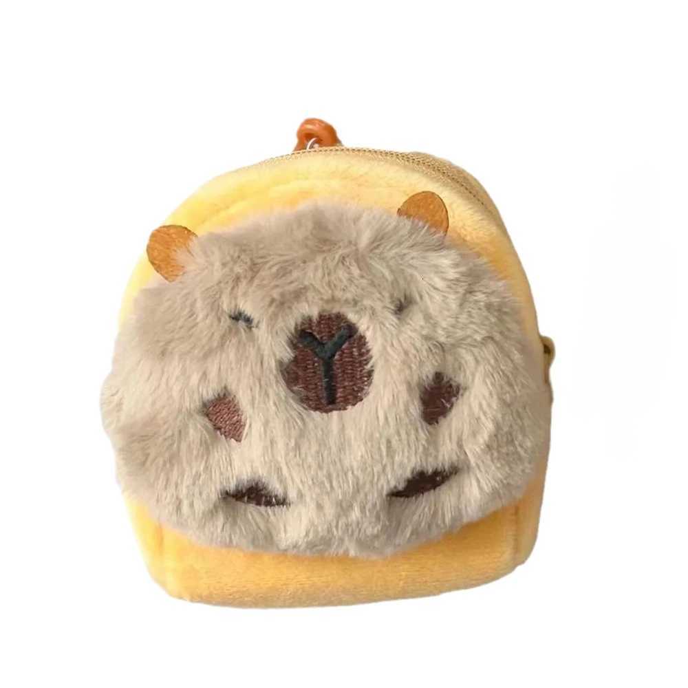 Cute Plush Capybara Coin Purse Cartoon Animal Shape Wallet Key Lipstick Headphone Storage Bag Creative Capybara Kawaii PouchXJ251125