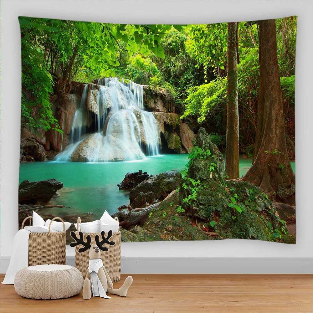 Beautiful Natural Forest Printed Large Wall Tapestry landscape Wall Hanging Bohemian Wall Cloth Tapestries Mandala Art DecorM251125