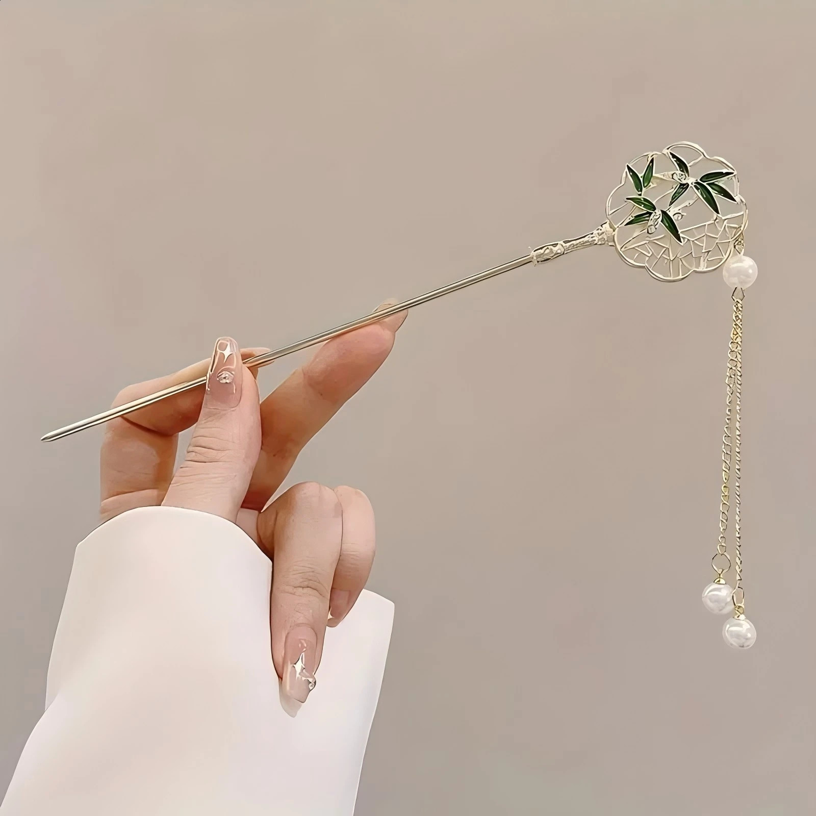 Elegant Chinese style hair clips tassel sticks traditional floral n accessories jewelry 250417
