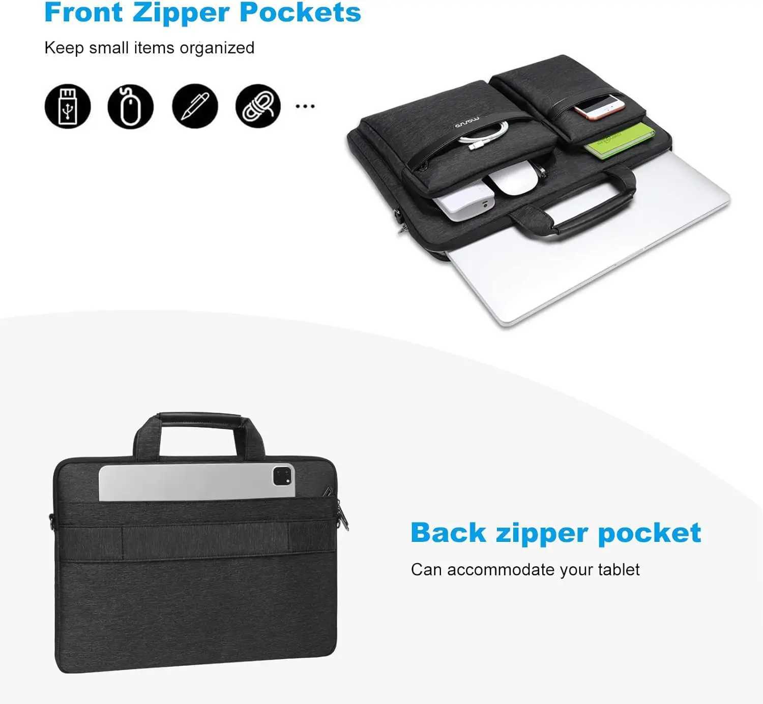 Laptop Shoulder Bag for MacBook Air 15 M2 A2941 Pro 16 A2780 M1 A2485 A2141 Case HP Dell Lenovo Asus Notebook Briefcase SleeveT251125