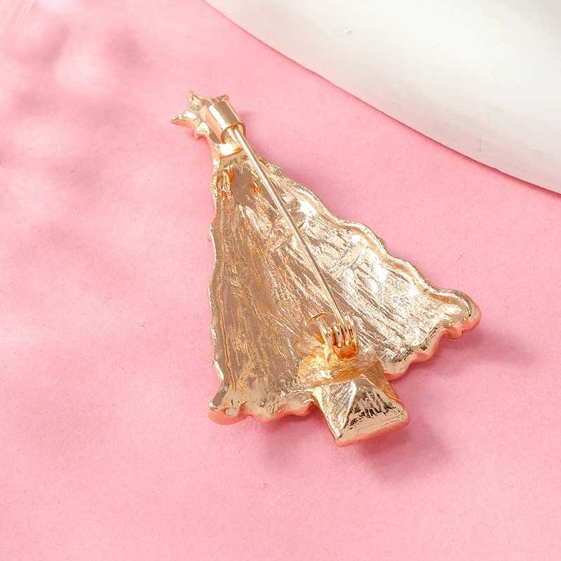 Christmas tree brooch ring trend personalized sweater coat creative pin accessories high-end and versatile atmospheric corsa J251125