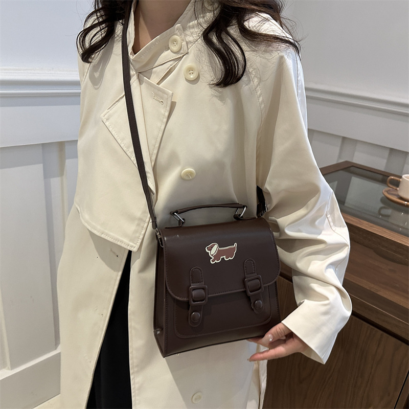 New Free Delivery Designer Shoes By 2025 Korean Version Student 2024 New Fashion Trend Backpack Cute Puppy Versatile Handbag