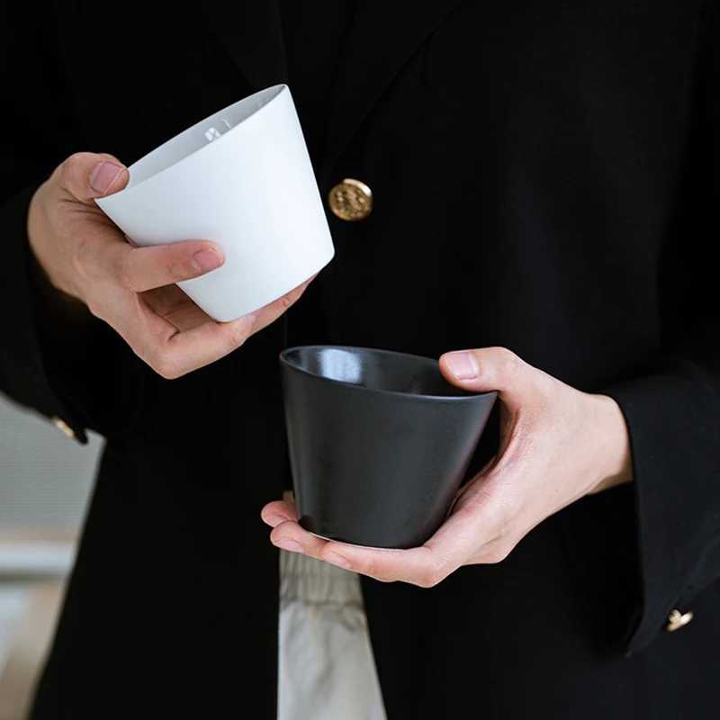 200/250ML Ceramic Coffee Mug Simple Solid Color High-quty Ceramic Espresso Latte Cup Breakfast Milk Tea Cup Home Water cups Y251125