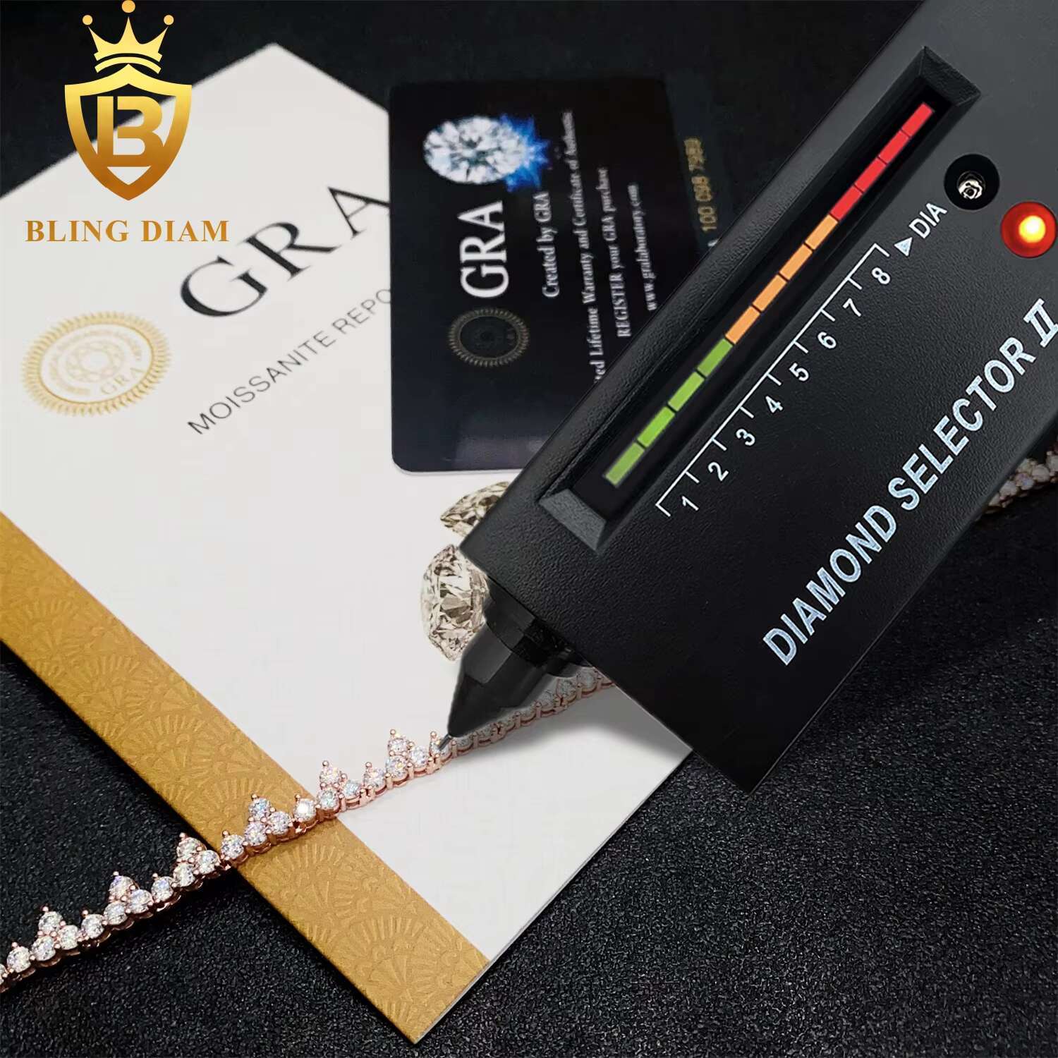 Factory Pass Diamond Tester 2.5mm Custom Necklace 925 Silver Vvs Moissanite Hip Hop Iced Out Tennis Link Chain