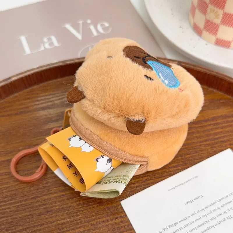 1/4pcs Capybara Keychain Plush Coin Purses Kawaii Mini Bag Headphone Pouch Cartoon Animal Wallet Cute Backpack Unisex AccessoryXJ251125