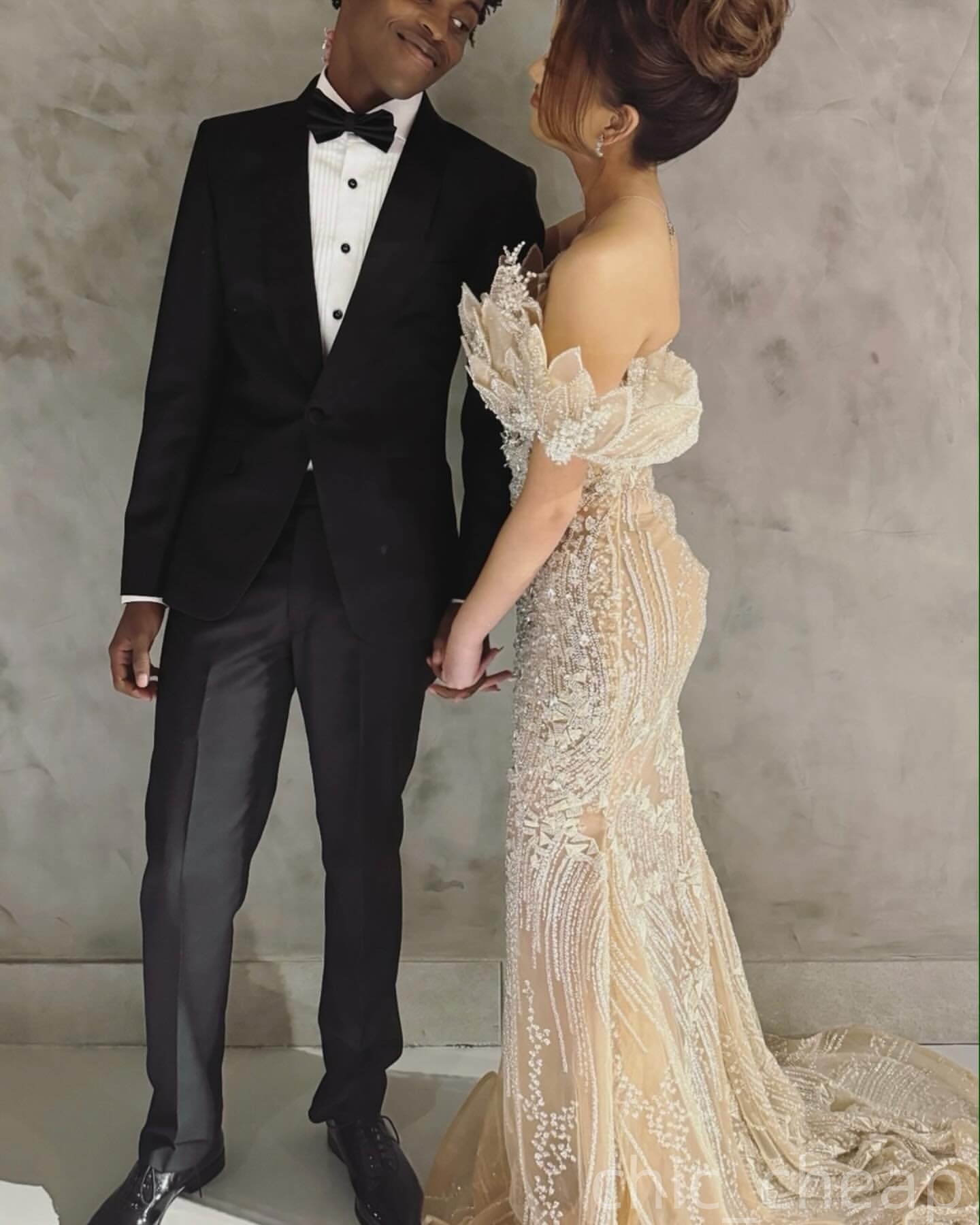 Champagne Mermaid Plus Size Prom Dresses 2025 Crystals Pearls Sequined Florals Evening Formal Party Second Birthday Engagement Gowns Dress For Special