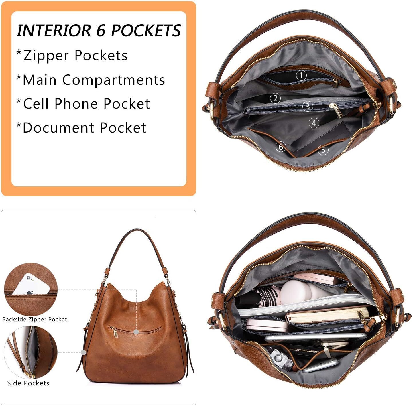 Crossbody Bags For Women Designer Leather Hobo Handbags Retro Large Size Shoulder Bag Bucket Purse