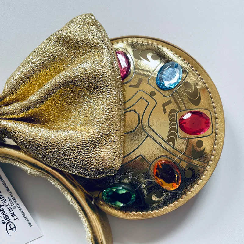 Disney Golden Mickey Adult Headband Marvel Infinity Stone Ear Headband Role Playing Accessories X250425