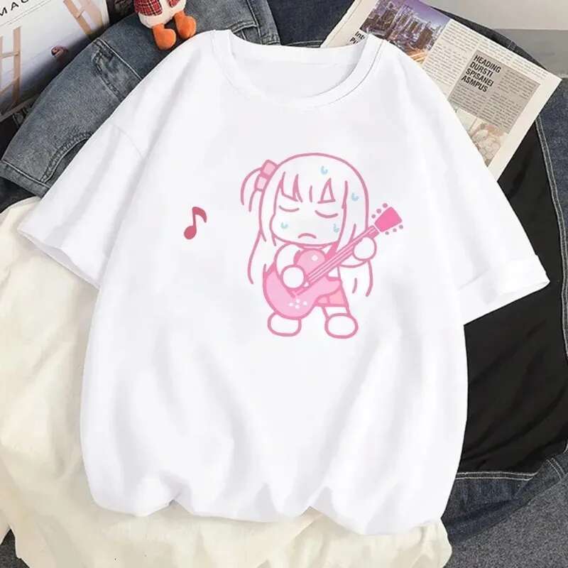 Dongdumaoyi New Anime BOCCHI THE ROCK Hitori Bocchi T Shirt Women S Fun Kawaii Cartoon Street Trendy Y K Clothing
