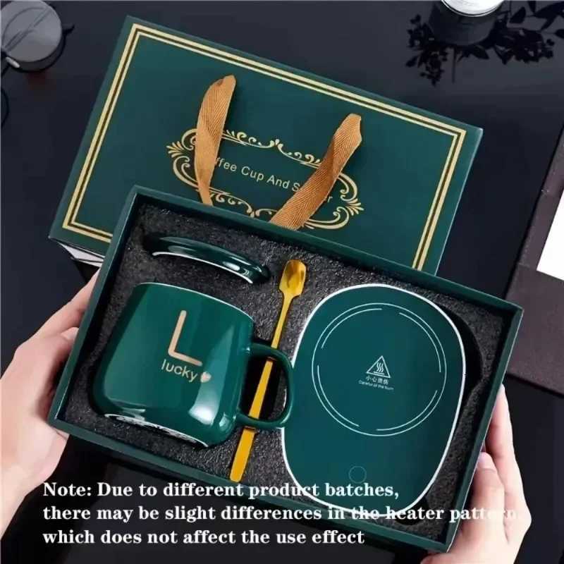 55 Thermostat Mugs Cup Ceramic Cup With Lid With Spoon Valentines Day Gift Box Coffee Mug For Office Or Home Use Portable Mea Y251125