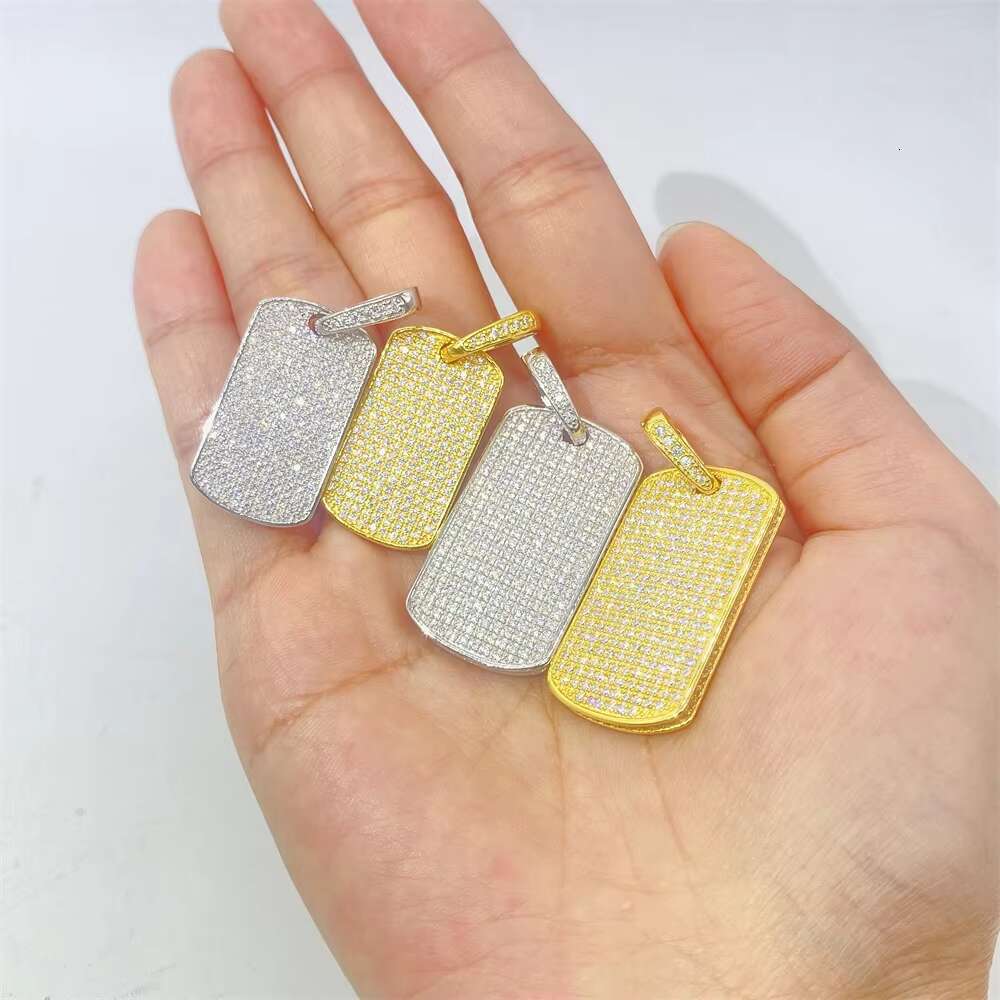 925 Sterling Silver Frame Fully Moissanite Custom Iced Out Wholesale Hip Hop Diamond Pendant
