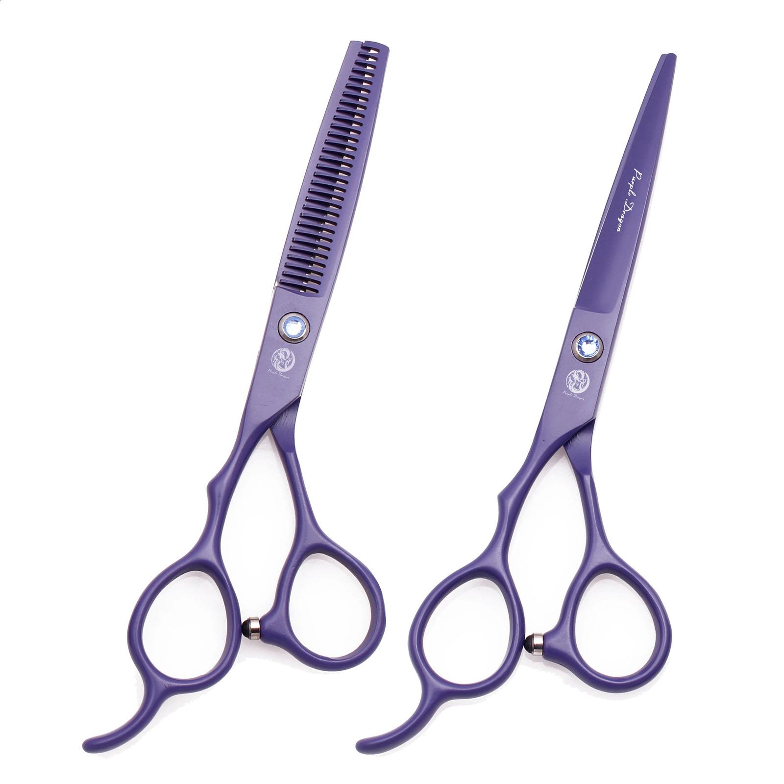 Hairdressing Scissors Left Hand Purple Dragon 5.5 Barber Cutting Shears Thinning Scissors Professional Hair Scissors Z8001 250424