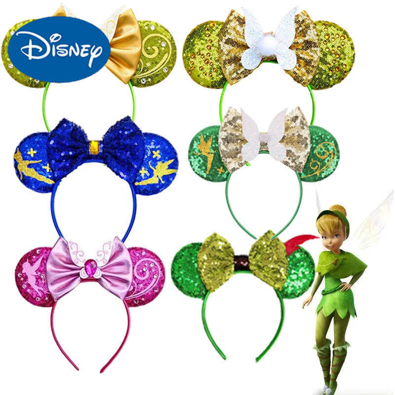 Disney Little Dingdang Baby Role Play Wings Fairy Hair Girl Vine Flower Ears Headband Photo Accessories Baby Decoration X250425