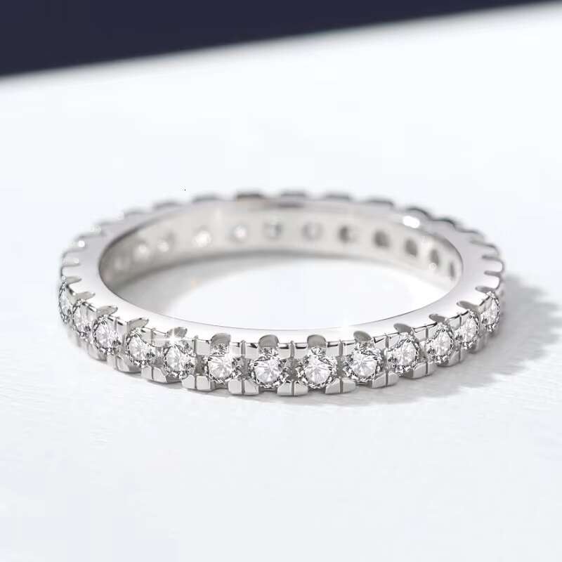 Womens Band Ring Sterling Wedding 925 Engagement Real Women Order Elegant Anniversary Diamond Cheap Buy Silver Moissanite Rings