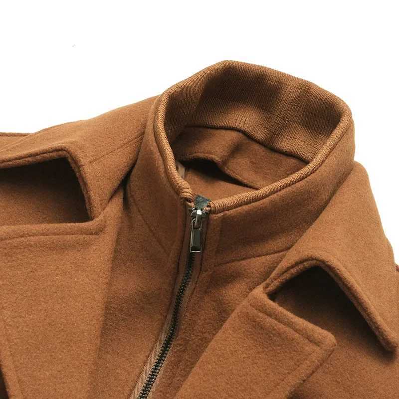Men Winter Trench Coats Cashmere Wool Blends Man Winter Jackets Overcoats High Quality Male Business Casual Trench Coats 5XLT251125