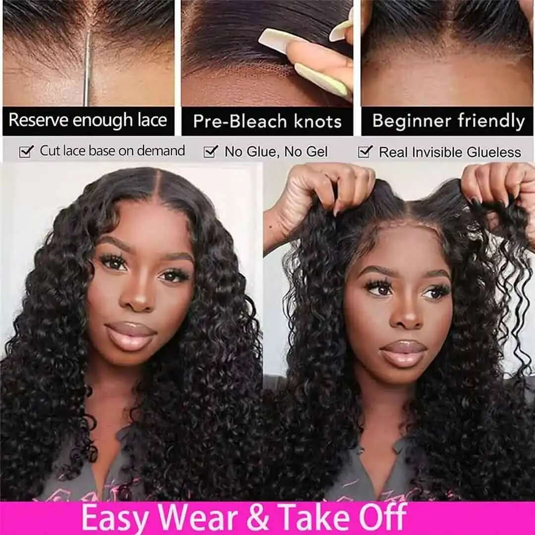 Loose Deep Wave Wigs For Women Glueless Wig Ready To Wear Pre Plucked Brazilian Raw Human Hair