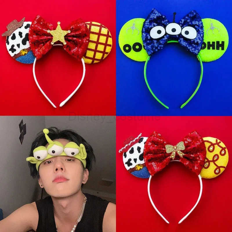 Disney Pixar Car Ear Strap Girls Children Women Bow Lightning McQueen Hair Accessories Pixar 95 Hair Main Ear Strap X250425