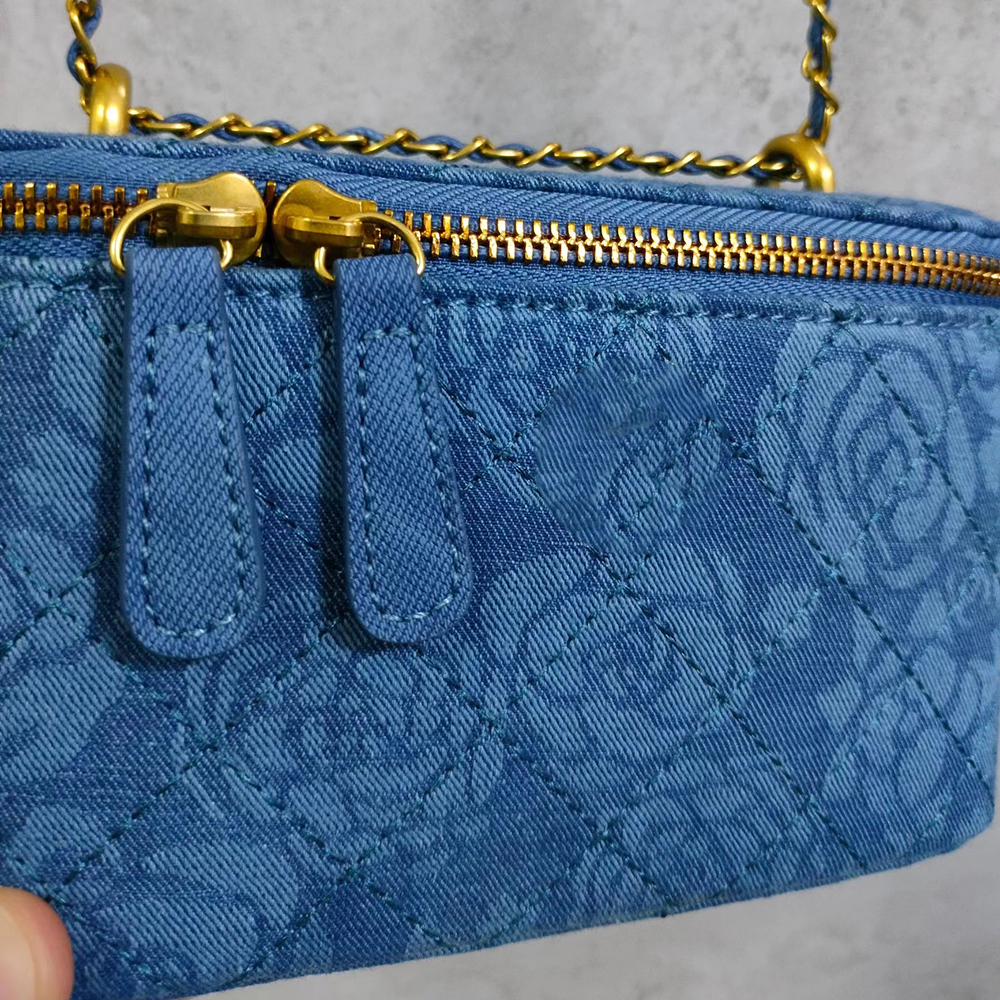 Classic Lady Women Vanity Box Bag Pattern C Cosmetic Brush Bucket Beauty Lipstick Organizer Box Phone Shoulder Bag Box Storage Box