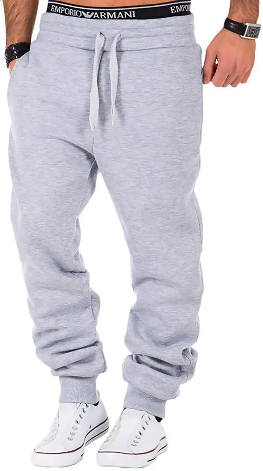 Fashion Urban Couple Casual Sports Solid Color Heaps Hip Hop Pants Elastic Band Small Leg Straight 250409
