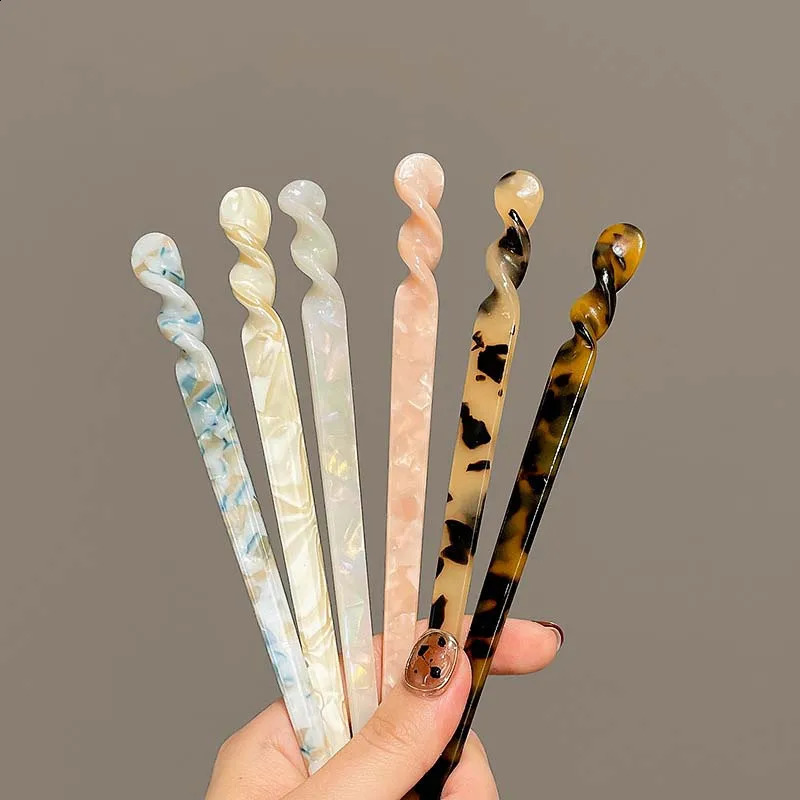 Retro Chinese style girl hair stick fashionable vinegar square pointed monument shaped clip pin jewelry accessory 250417